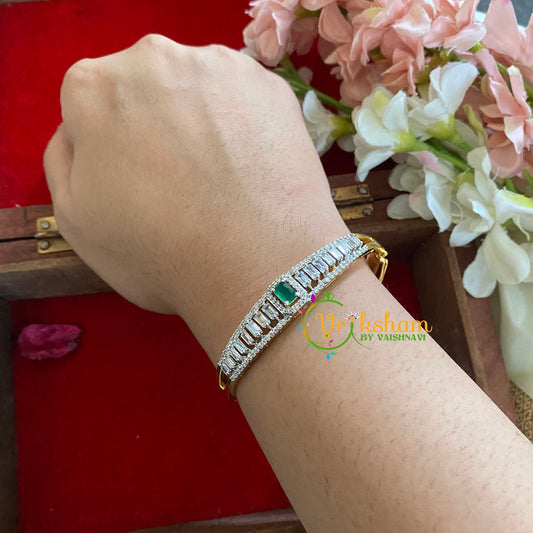 American Diamond Bracelet-Green-G5248