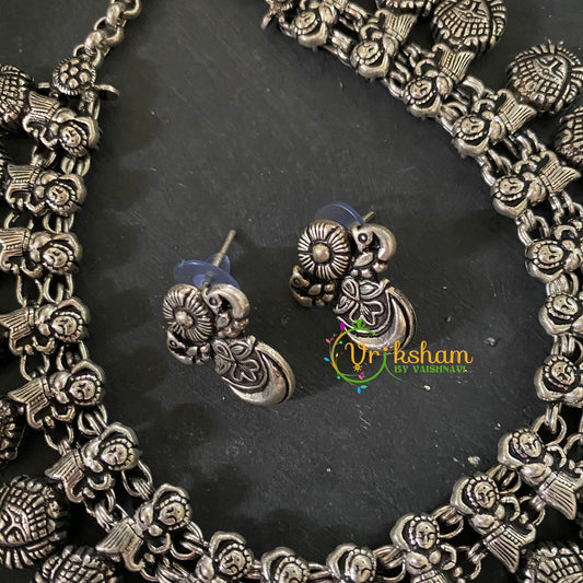 Oxidized Kolhapuri Durga Neckpiece-Dancing girls -S560