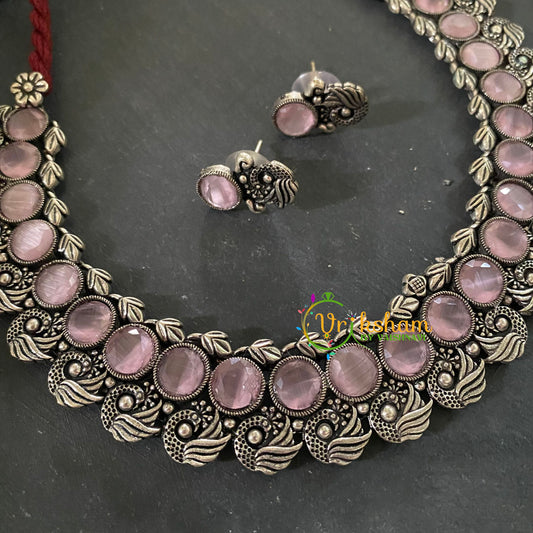 Pastel Oxidized Kolhapuri Choker Short Neckpiece-S624