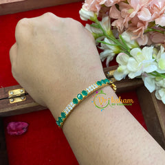 American Diamond Bracelet-Green-G5238