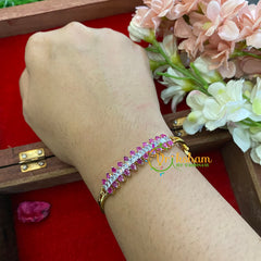American Diamond Bracelet-Pink-G5249