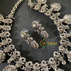 Oxidized Kolhapuri Durga Neckpiece -S561