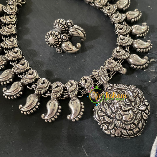 Kolhapuri Temple Neckpiece- Ganesh-S549