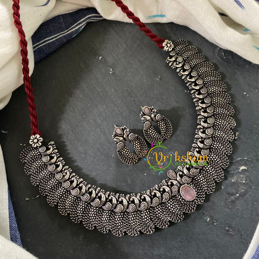 Oxidized Kolhapuri Choker Short Neckpiece-S633