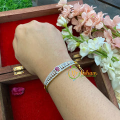 American Diamond Bracelet-Pink-G5222