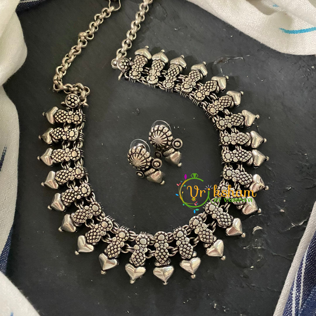 Oxidized Kolhapuri Choker Short Neckpiece-S629