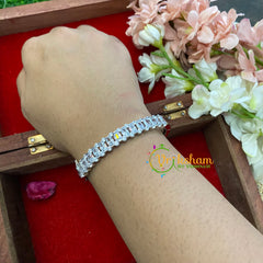 American Diamond Bracelet-White-G5210