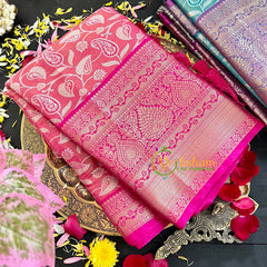 Pink Semi Benarasi Saree-VS169