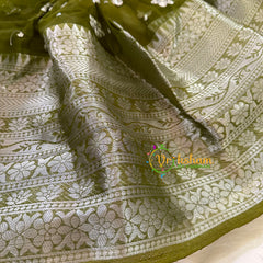Mehendi Green Indian Traditional Dress for Girls - Girls Gown -VS932