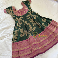 Majantha Green Indian Traditional Dress for Girls - Girls Gown -VS930