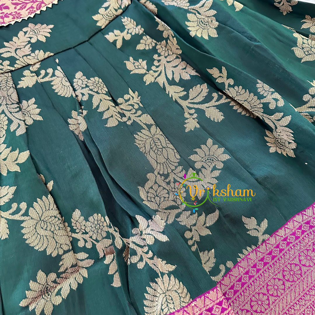 Majantha Green Indian Traditional Dress for Girls - Girls Gown -VS930