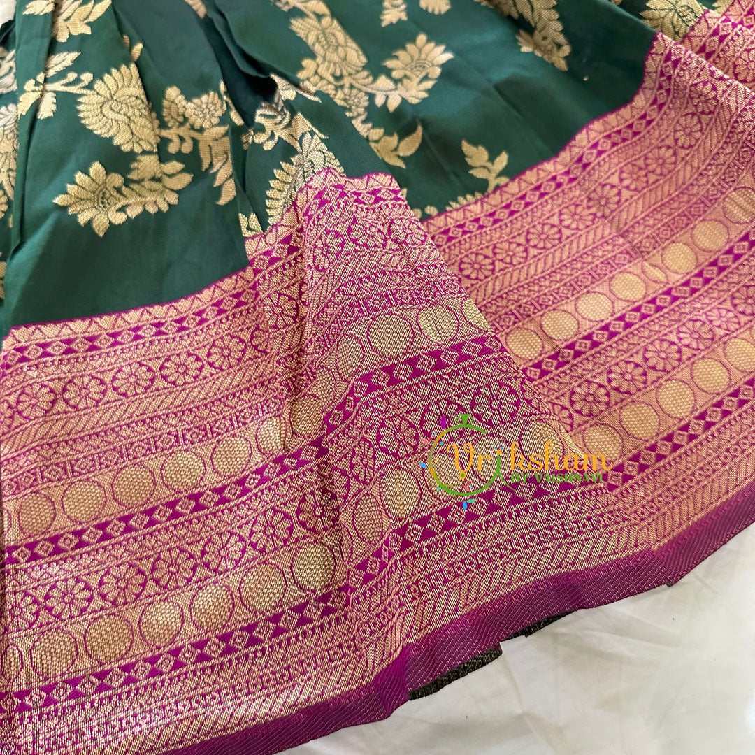 Majantha Green Indian Traditional Dress for Girls - Girls Gown -VS930