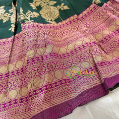 Green and Purple Indian Traditional Girls Lehenga-VS947