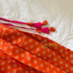 Pink Orange Indian Traditional Girls Lehenga-VS940