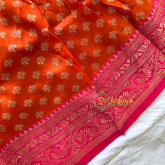 Orange Pink Indian Traditional Dress for Girls - Girls Gown -VS923