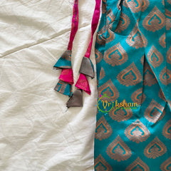 Aqua Blue and Pink Designer Indian Lehenga for Girls -VS939