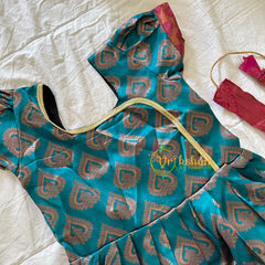 Teal Blue Indian Traditional Dress for Girls - Girls Gown -VS922
