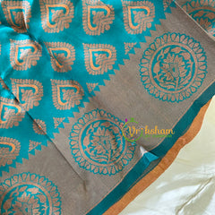 Teal Blue Indian Traditional Dress for Girls - Girls Gown -VS922
