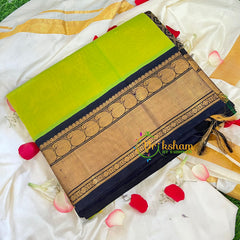  Light Green Korvai Handloom Silk Cotton Saree-VS240