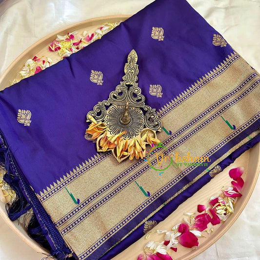 Blue Semi Silk Saree -VS1045