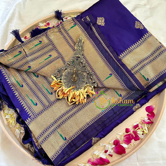 Blue Semi Silk Saree -VS1045