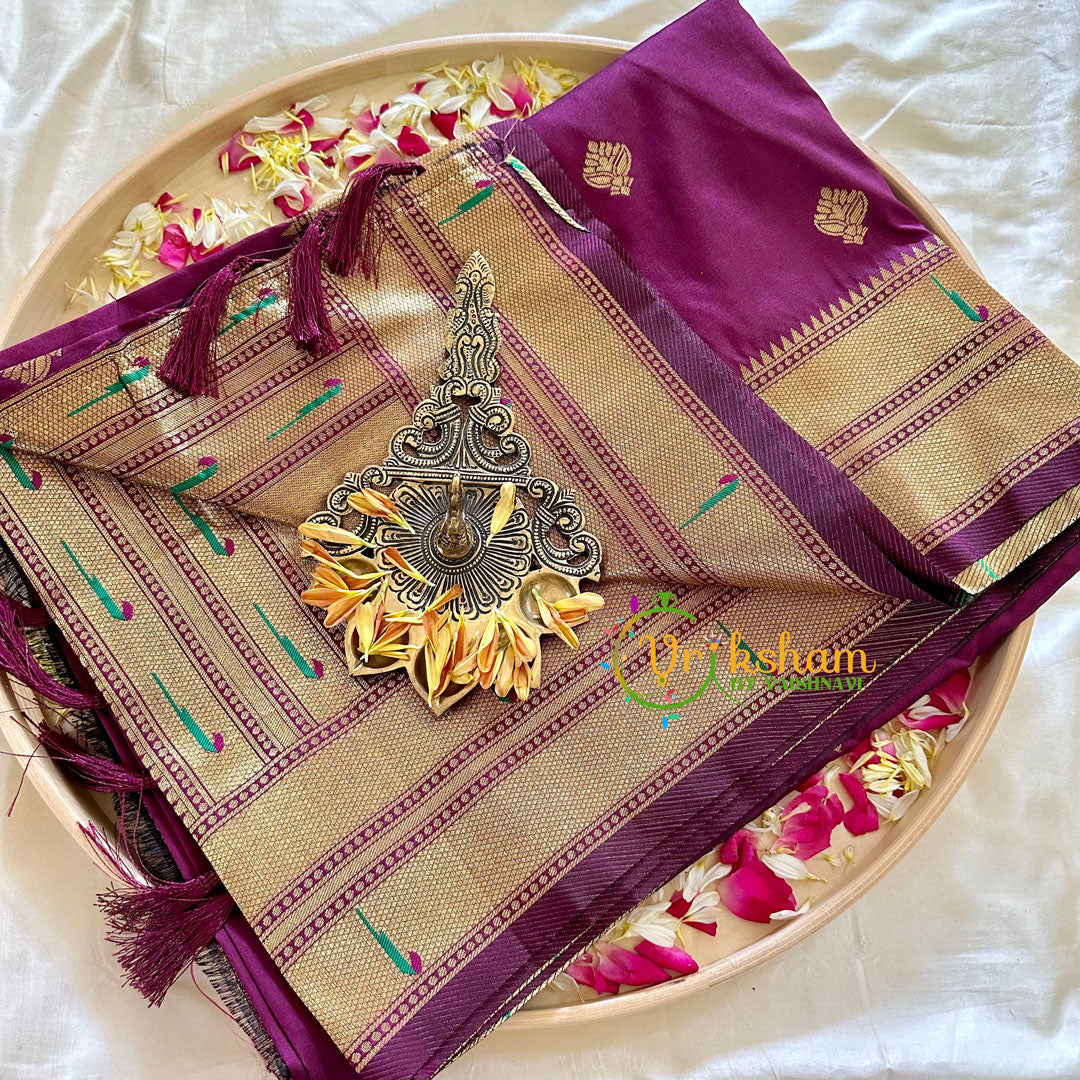 Majanta Semi Silk Saree -VS1041