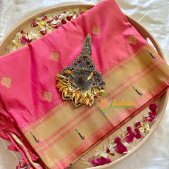 Pink Semi Silk Saree -VS1040