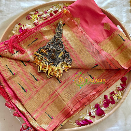 Pink Semi Silk Saree -VS1040