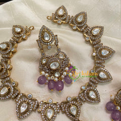 Lavender Victorian Diamond Short Neckpiece -VV560