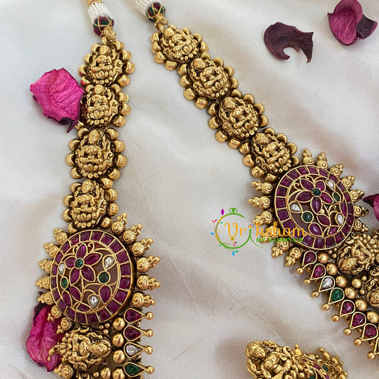 Premium Lakshmi Haram with Mogappu-Gold Bead-G5304