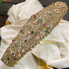Premium Victorian Diamond Bridal Hipbelt -Pastel Green Bead-VV372