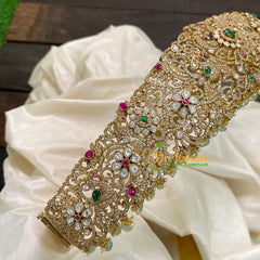 Premium Victorian Diamond Bridal Hipbelt -Pastel Green Bead-VV372