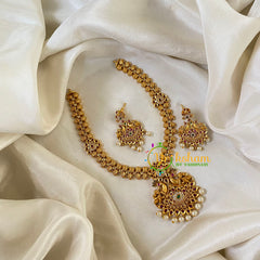 Premium AD Stone Mogappu Short Neckpiece-G6505