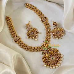 Premium AD Stone Mogappu Short Neckpiece-G6505