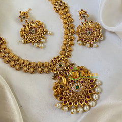 Premium AD Stone Mogappu Short Neckpiece-G6505