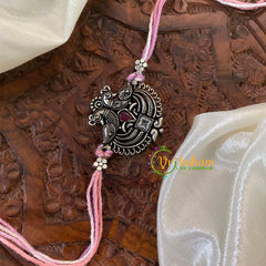 Rakshabandhan Silver Rakhi -Rose -Dual Peacock-RB071