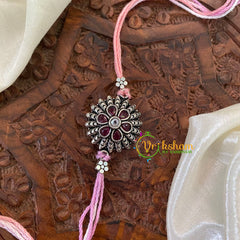 Rakshabandhan Silver Rakhi -Rose-Chakra-RB080