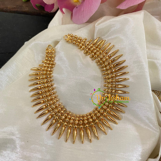 Gold Look Alike Kerala Mullai Mottu Neckpiece-G8719