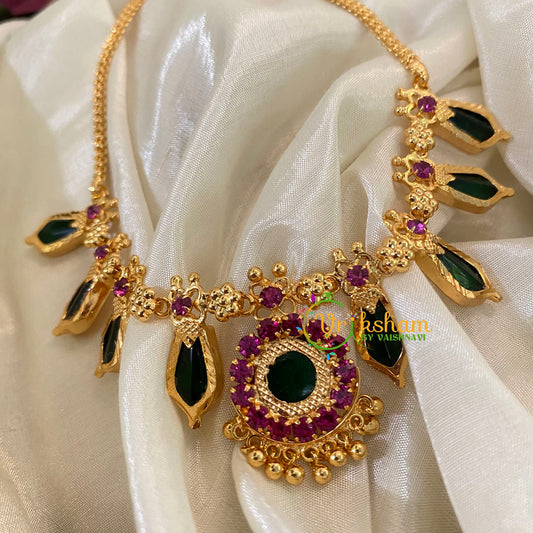 Traditional Kerala Palakka Pendant Neckpiece-G8711