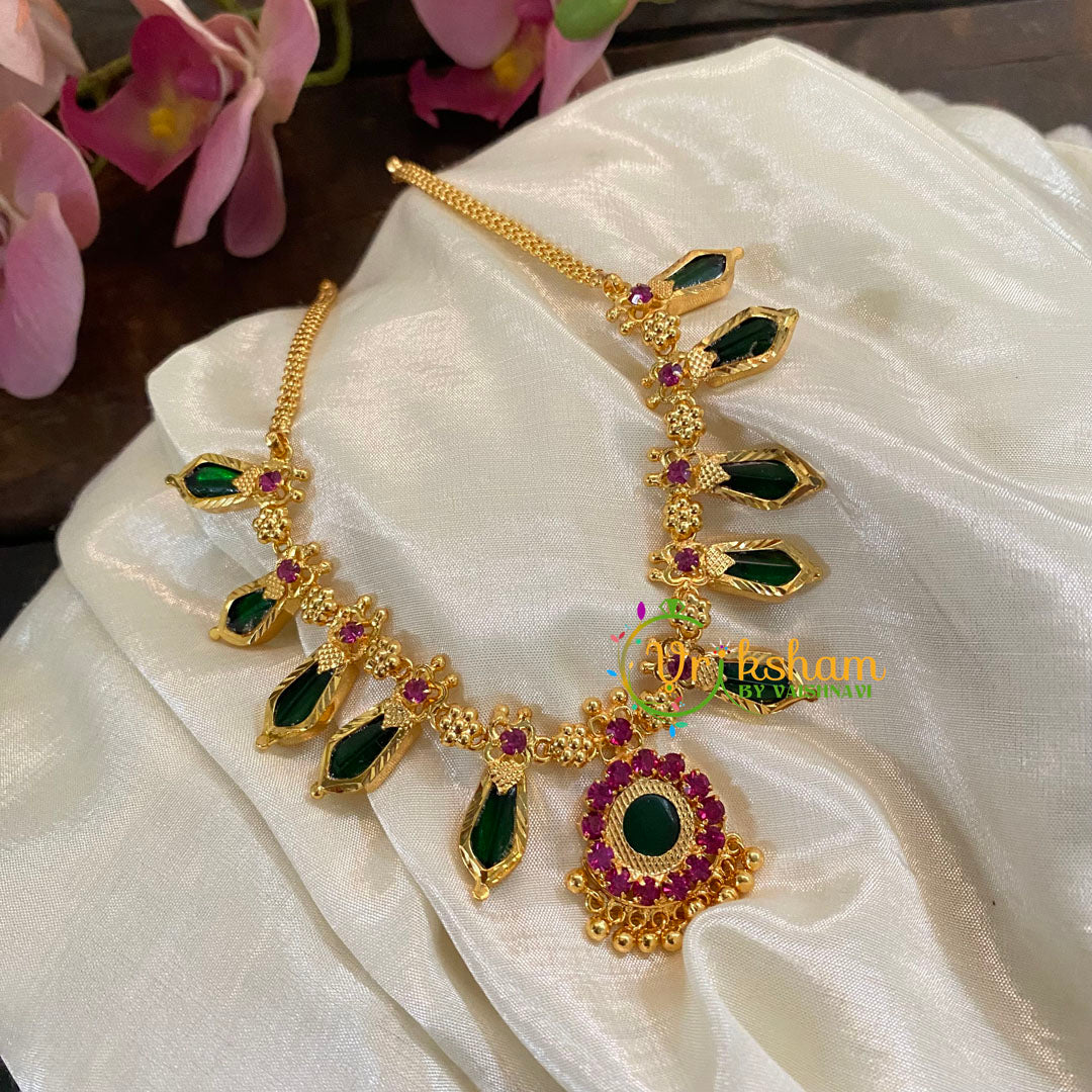 Traditional Kerala Palakka Pendant Neckpiece-G8712