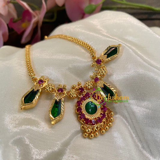 Traditional Kerala Palakka Pendant Neckpiece-G8709