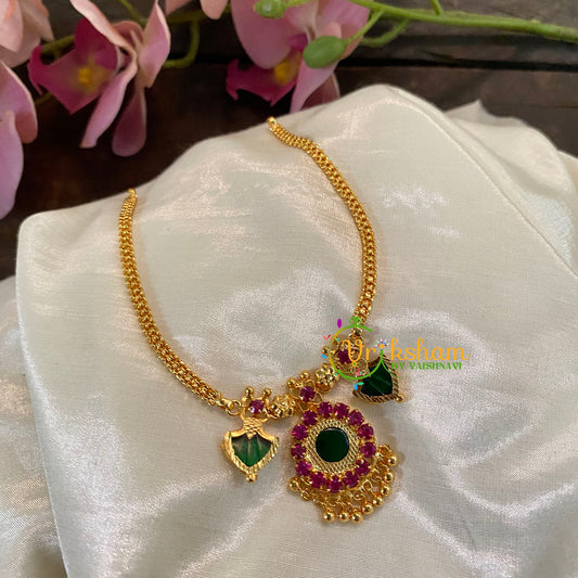 Traditional Kerala Palakka Pendant Neckpiece-G8710