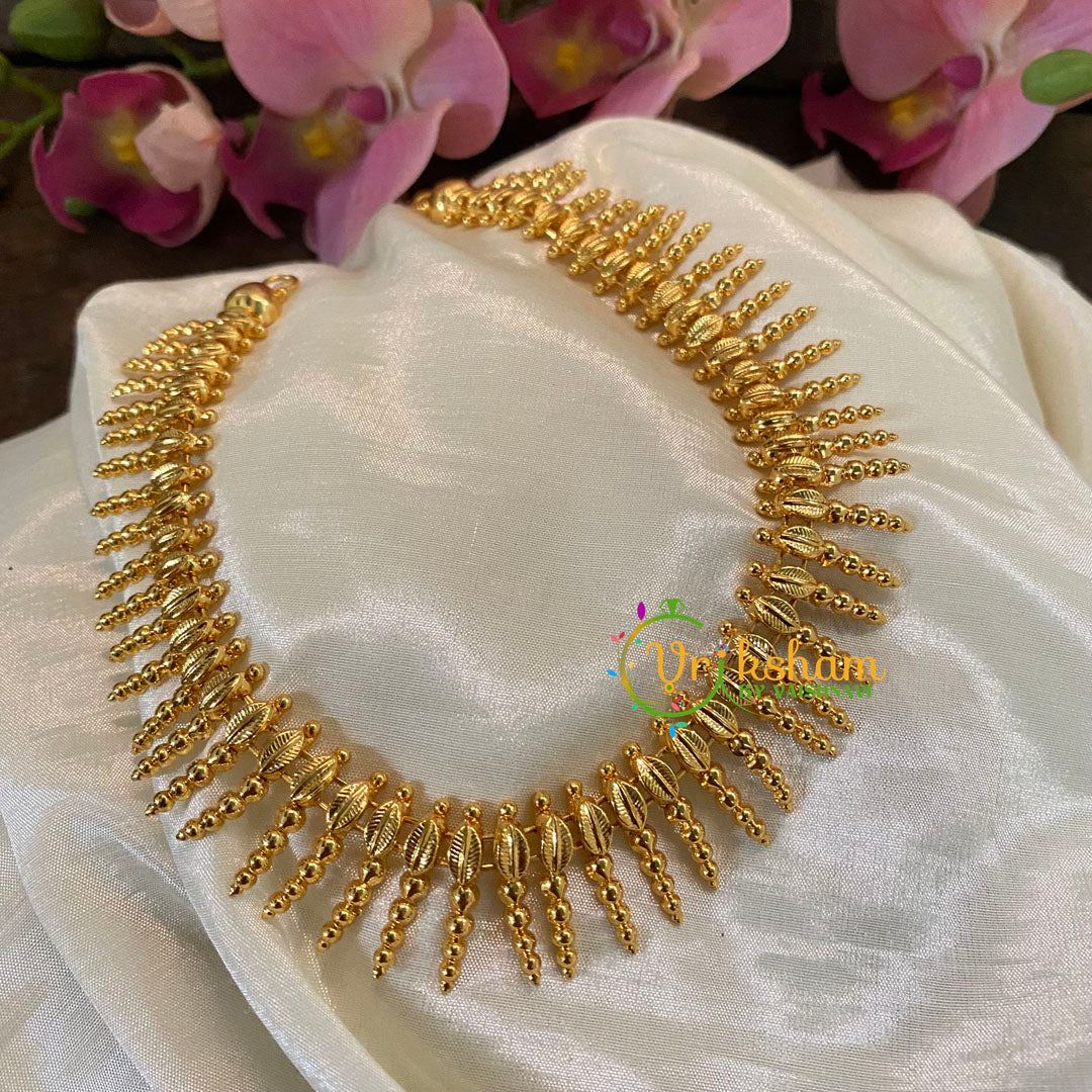 Gold Look Alike Kerala Mullai Mottu Neckpiece -G8715