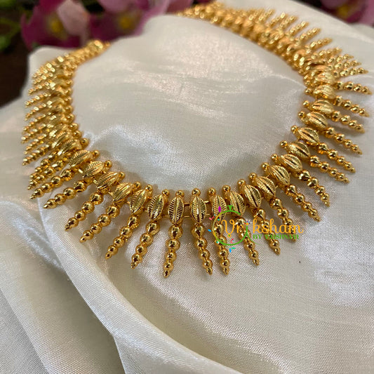 Gold Look Alike Kerala Mullai Mottu Neckpiece -G8715