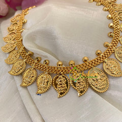 Gold Look Alike Maangamalai with Lakshmi Pendant-G8702