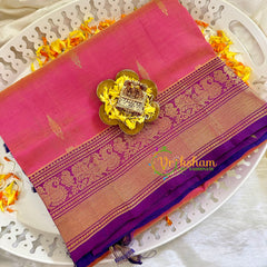 Pastel Pink Silk Cotton Saree -VS1505