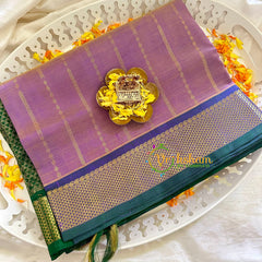 Lilac Kattam Silk Cotton Saree -VS1511