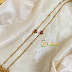 Precious Jadau Kundan Pendant Anklets -2 Petals-G10131