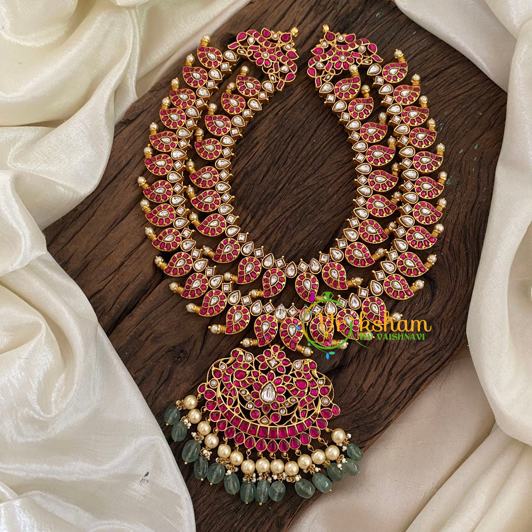 Precious 2 Layered Jadau Kundan Maanga Haram -J1193