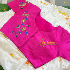 Pink Pichwai Kalamkari Saree-VS441